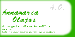 annamaria olajos business card